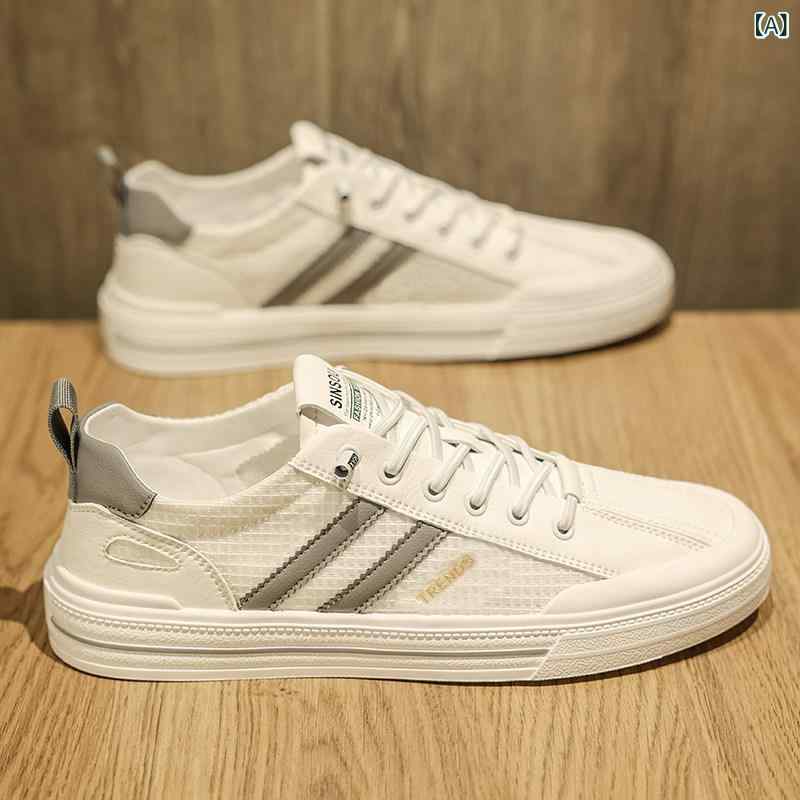 スニーカー メンズ 夏用 通気性 メッシュ原料品 心地よい 白  普段使い走り スポーツシューズ 軽さ 吸湿速乾 座布団性