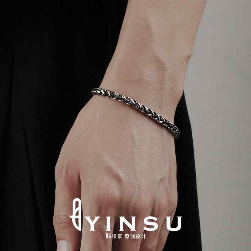 腕輪 メンズ レディース ユニ一発やる 好一対 しろがね色 925 編み込み 分かりやすい うす暗い 前衛派 ヴィンテージ 心地よい 表どおり 佩び物 手関節用 軽さ