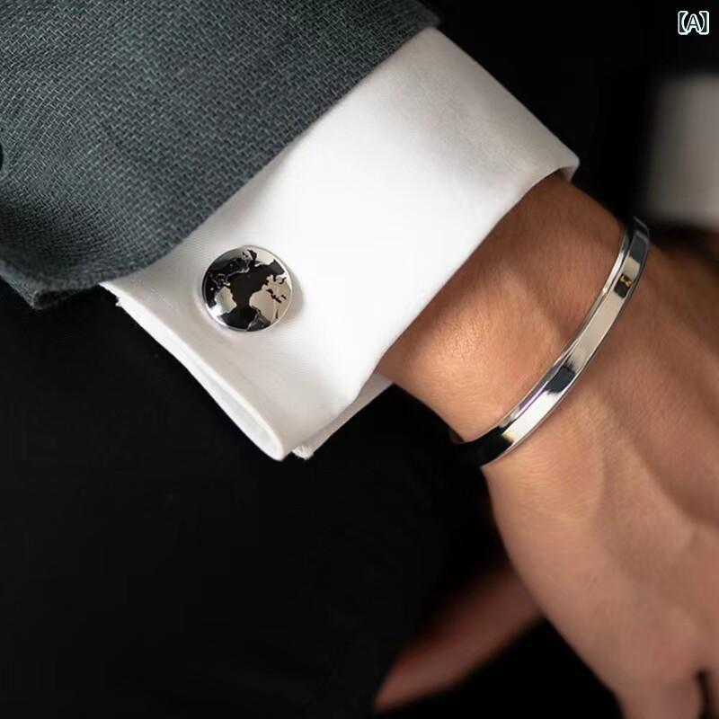 カフスボタン メンズ レディース 北欧 スウェーデン 世界地図 フレンチスタイル ユニセックス 金属製 袖口留め具 フォーマル アクセサリー 洗練 ドレスシャツ用 高級感 ギフト向き｜ベネフィメントショップ