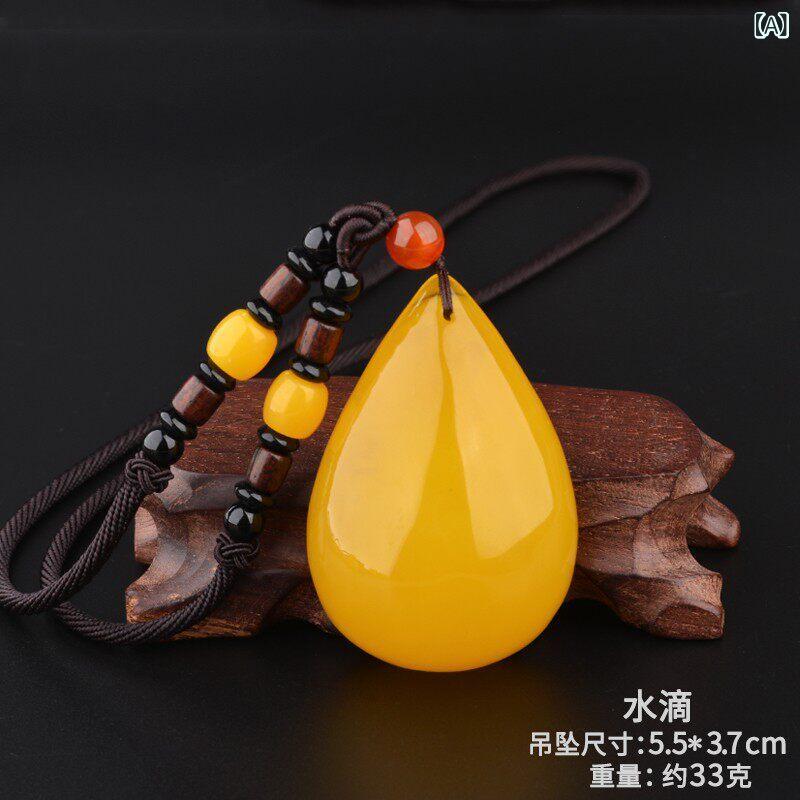 首飾り メンズ レディース 琥珀色 シャンデリヤ 黄色 循環魔よけ エスニック 表現スタイル 仕合わせ 子守り 付属物 普段使い走り 石 宝飾品