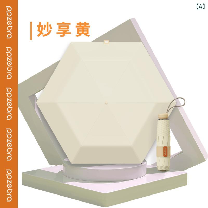 折りたたみ 日がさ UV撥ねのける 日焼押しとどめる ミニ パウダーコンパクト 宇宙カプセル型 携帯型 飾り気の無い速納める 軽さ 夏用 春夏 亭主もち用 日常使い走り 通い用 旅する用 アウトドア