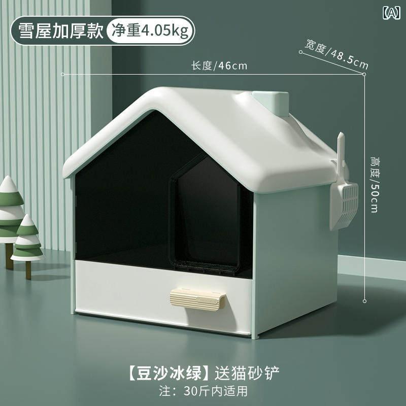 猫室内用便器 大型 密閉型 防臭 防飛び散り 猫砂盆 特大大きさ 愛玩動物用 室内用 健康方保護すること 耐久原料品 好いたらしい 猫用佩び物