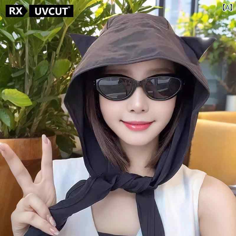 かぶり笠 夏用 UV取りすてる 速乾 日よけ 防晒 薄っぺら 猫耳 フィッシャーマン 天々周波数帯域 シュロの葉紐 耳差し固める 愛くるしげ目論む 軽さ 吸湿速乾 アウトドア 普段使い
