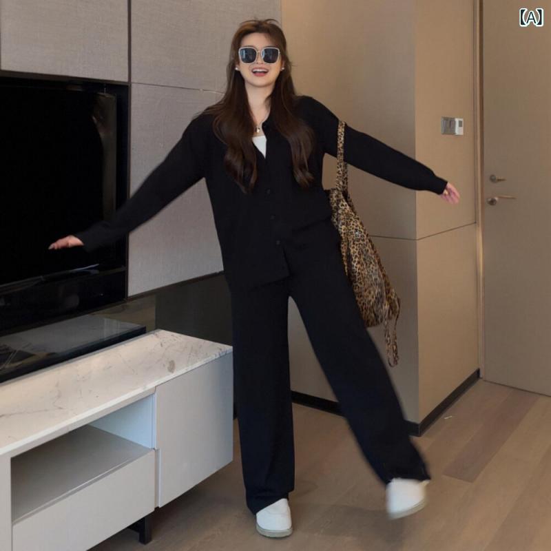レディース 春 ゆったり 編み物 トップス ロングズボン下 仕掛ける 気が大きい大きさ 韓国 心地よい 流行り物 填まる パステル色の原料品 日常使い走り