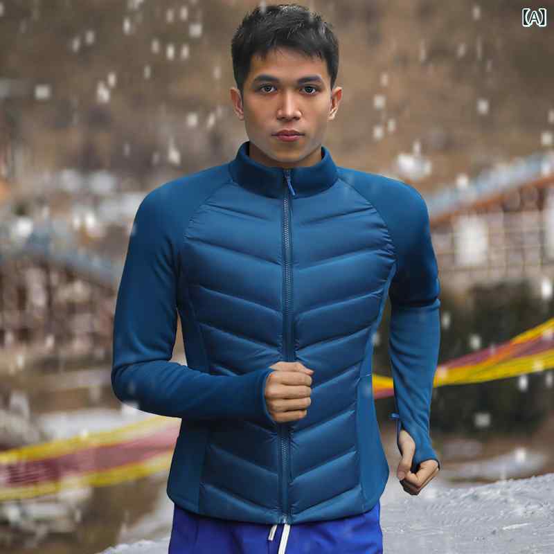 ダウンジャケット メンズ ランニング スポーツ 速乾 ダックダウン アウター 防風 撥水 スキー用 スタンドカラー 冬用 軽量 暖か 通年対応|ベネフィメントショップ