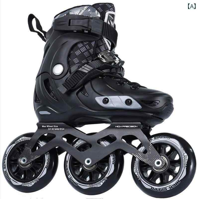 ローラースケートシューズ 子供用 調整式 3輪 初心者向け スピード 競技用 インラインスケート キッズ ジュニア アウトドア 室内用 軽量 伸縮性|ベネフィメントショップ