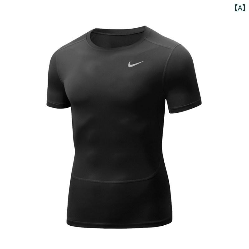 Tシャツ メンズ フィットネス ウェア セット タイト フィット 短袖 吸湿速乾 伸縮性 バスケットボール ランニング トレーニング ジョギング スポーツ用|ベネフィメントショップ