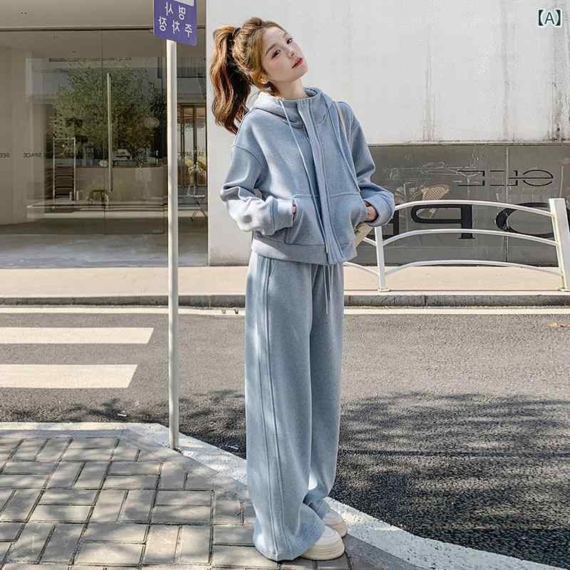 レディース 春夏 ボンネットパーカー ワイドレッグパンツ 仕掛ける 青み 小っちゃい向け 心地好い 運動競技 可愛らしい トップス ボトムス 普段使い走り 軽さ 伸縮性