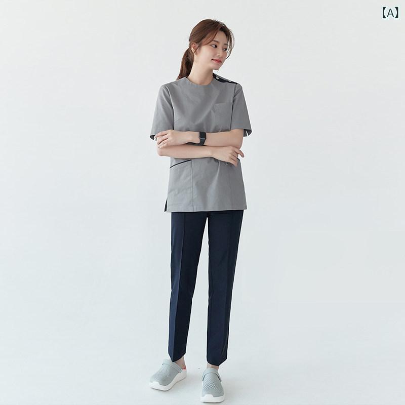 外科手術服 男女用 御前上等感 診療制服 書き割り 洗手衣 看護服 診療所用 整形外科学 歯科 愛玩動物用 好いたらしい原料品 役立つこと性
