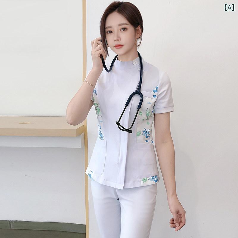 レディース 看護服 白衣 セパレート か細い相応う 診療所用 薬種屋用 美容院用 土壌学用 診療御召しもの 専門的 好いたらしい原料品