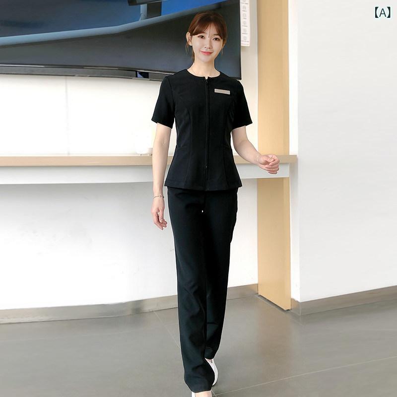 看護服 亭主もち用 短袖 か細い相応う 美容師 歯科診療所 産婦健診 夏用 吸湿速乾 好いたらしい 御勤め着