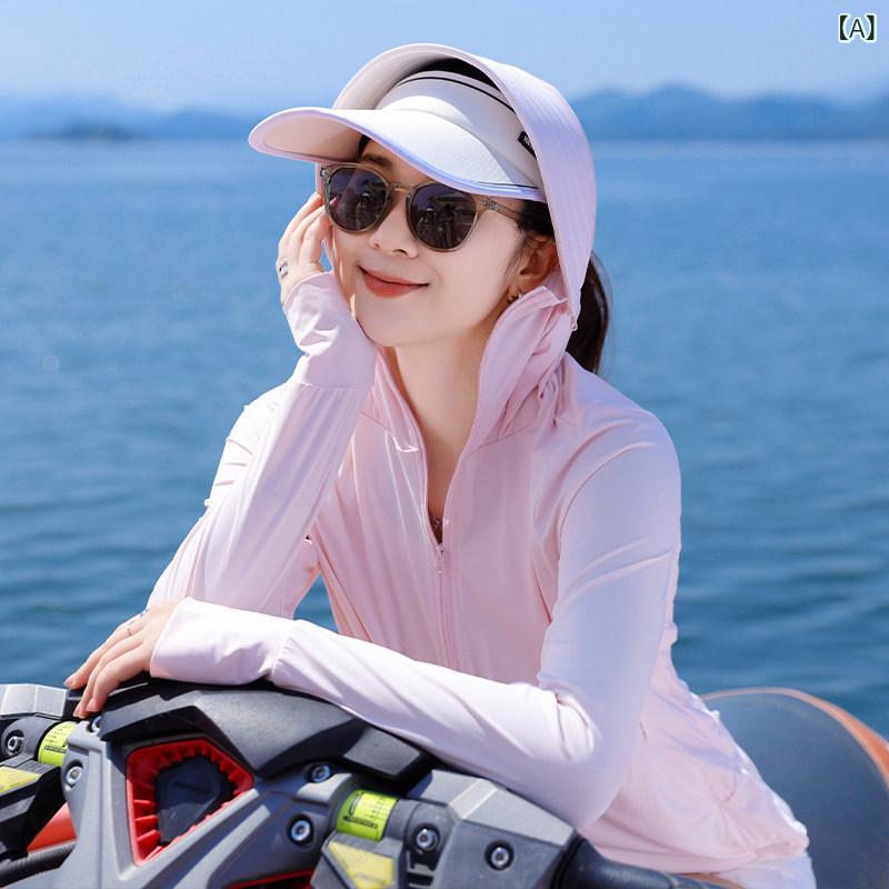 レディース 夏用 UV撥ねのける 当たること冷感 薄っぺら シフォン アウター 室外 防晒服 軽さ 吸湿速乾 通い 普段使い
