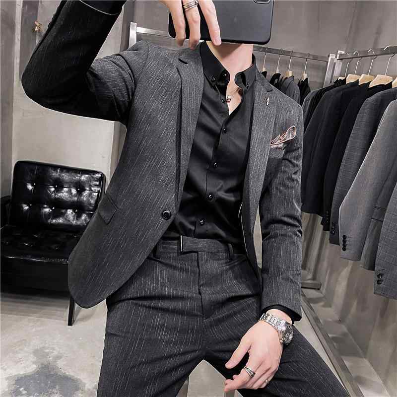 西服 成人男性用 背広 セットアップ 修身 韓風 礼服 フォーマル 華燭の典 商行為 ゆったり 着痩せ 二の腕取りまかなう 土手っ腹あたり近所 体型取りまかなう 軽さ