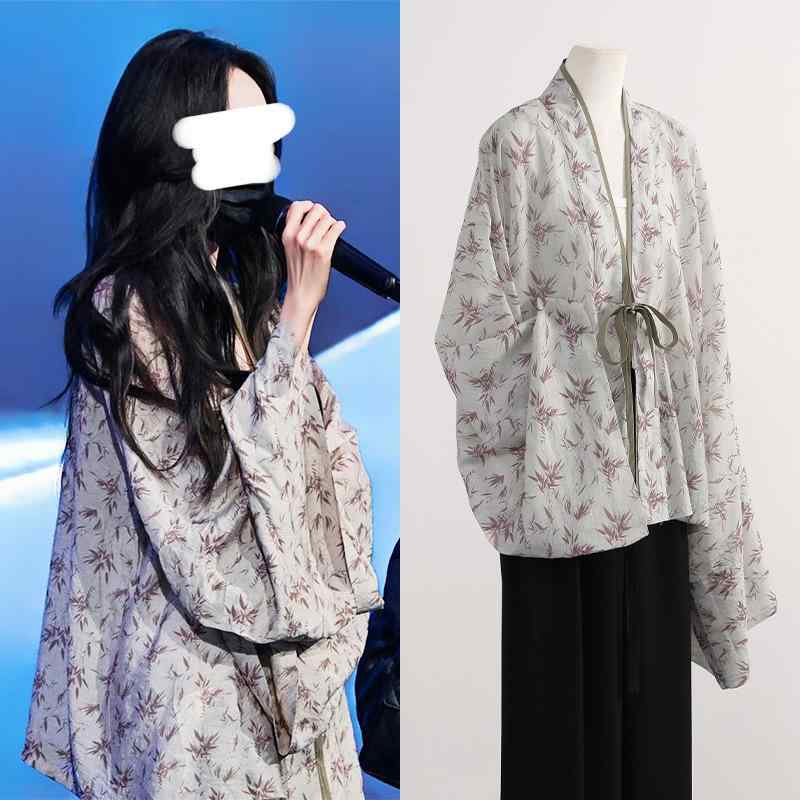 プルオーバー レディース トップス 漢服 中華風 瀬戸ものお召しもの 長袖 上衣 カットソー 薄っぺら 当たること冷感 吸湿速乾 日焼押しとどめる 冷房装置打つ手 普段使い走り 旅する 余暇 カクテルドレスルー 透け感 総柄 エスニック アジアン 心地よい 今めかしい 愛くるしげ