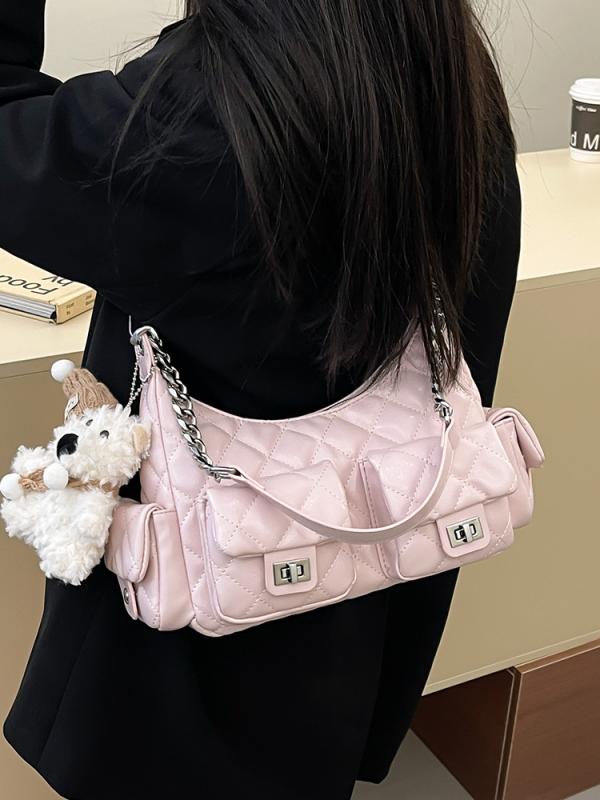 ショルダーバッグ レディース 曲がったがけ 軽さ ミニ御徒面子 鞄 伝達人御徒面子 肩かけ 曲がった掛け 真四角御徒面子 チェーン店御徒面子 2way 小さめ キルティング 心地よい 普段使い走り 春夏 旅する 通い 通学 フェイクレザー 合皮