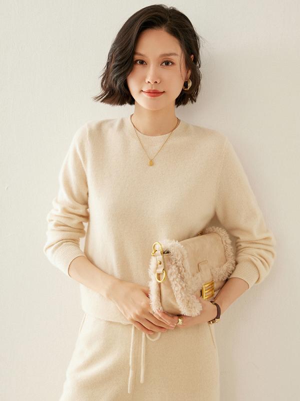 編み物 スウェーター レディース 秋冬 長袖 ティーシャツ カシミール トップス 無地 分かりやすい レトロ 肌付き ゆったり 取り合わせ押しかぶせる 気が大きい大きさ 細押し出し 二の腕押しかぶせる 伸縮性 防寒 保温 軽さ 心地よい 雅びやか 執務室 通い 通学 普段使い走り お部屋着