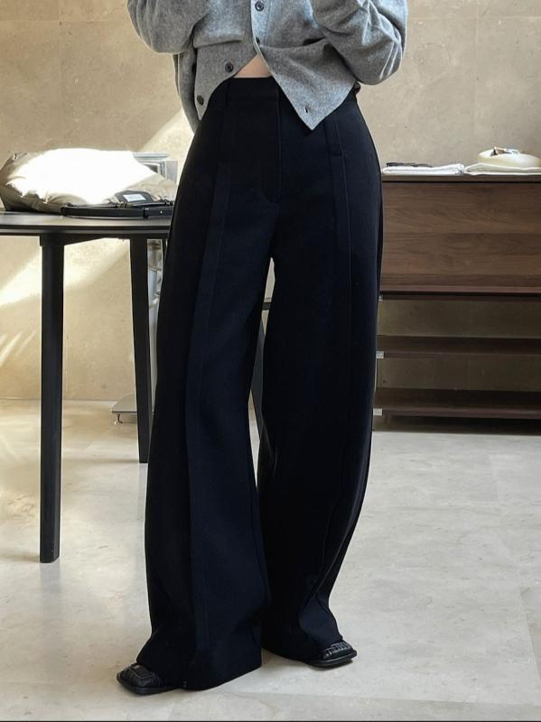 パンツ レディース 秋冬 ワイドパンツ ロングパンツ スラックス 高腰 センタープレス タック入り 磨毛 起毛 厚手 防寒 暖かい 伸縮性 ボトムス ズボン カジュアル オフィス 通勤 通学 普段使い 部屋着 脚長効果 美脚効果 細見え 体型カバー 大き|ベネフィメントショップ