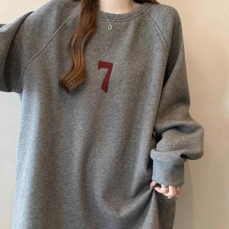 スウェット レディース 春秋 長袖 刺繍 ミドル丈 韓国ファッション 大きいサイズ ゆったり 体型カバー 着痩せ お腹周り 二の腕カバー プラスサイズ ビッグシルエット クルーネック オーバーサイズ カジュアル トップス プルオーバー ナチュラル 部屋着｜ベネフィメントショップ 10,996円