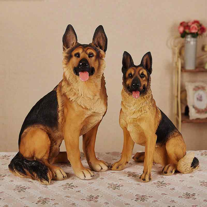 置物 室内 屋外 庭 玄関 飾り 樹脂製 リアル 犬 像 ドイツシェパード 牧羊犬 猛犬 番犬 彫刻 オブジェ インテリア おしゃれ かわいい 癒し 雑貨 オーナメント アート エクステリア 庭園用品 装飾 ガーデニング用品 高級感 頑丈 耐久性 防水 |ベネフィメントショップ