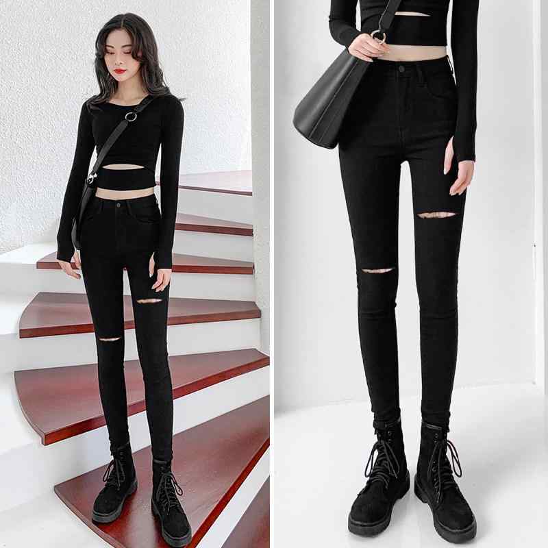 デニムパンツ レディース スキニーパンツ ジーンズ ジーパン ズボン ボトムス 九分丈 ハイウエスト 黒 ブラック スリム ストレッチ 美脚効果 伸縮性 細見え 着痩せ 体型カバー 大きいサイズ ゆったり カジュアル シンプル 春秋|ベネフィメントショップ