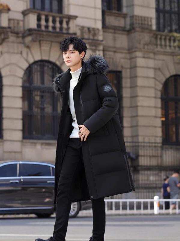 ダウンジャケット メンズ 男性用 中長丈 カップル服 作業服 学生用 冬物 アウター 青少年用 ロング丈 厚手 防寒性 保温性 大きいサイズ ゆったり 体型カバー 着痩せ お腹周りカバー 二の腕カバー 通勤用 普段使い アウトドア カジュアルスタイル シ｜ベネフィメントショップ