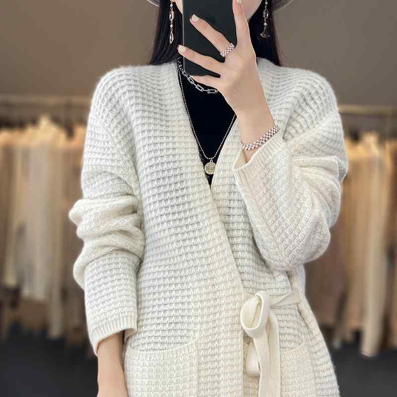 コート レディース 秋冬 ウール ニットカーディガン 長袖 ロング丈 ゆったり ざっくり 羽織り トップス アウタ− 暖かい 防寒 シンプル 無地 ナチュラル 柔らかい 体型カバー 大きいサイズ 着痩せ 高級感 上品 大人かわいい おしゃれ 通勤 通学 |ベネフィメントショップ