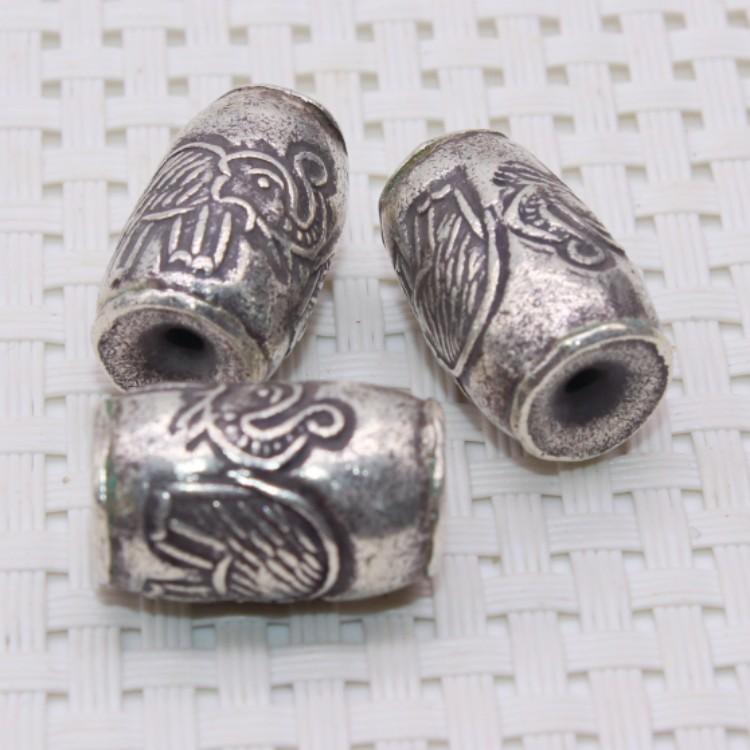 ブローチ レディース 象柄 桶珠 手工芸品 925銀 スターリングシルバー アクセサリーパーツ DIY用 ネックレス ペンダントトップ チャーム クラフト素材 シルバーアクセ エスニック オリエンタル アジアン雑貨 ビーズ 手芸用品 オリジナルジュエリー｜ベネフィメントショップ