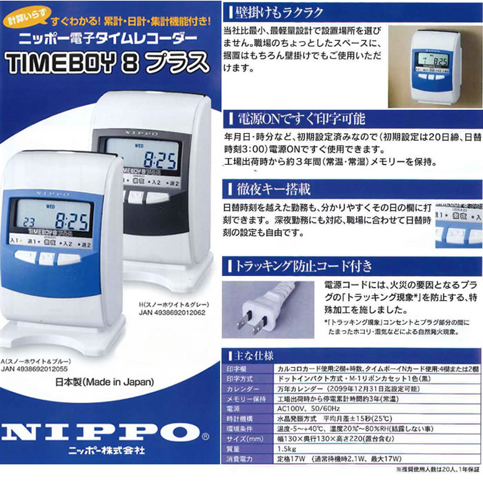 市場 ニッポー R-2 オフィス機器 インクロール タイムレコーダー