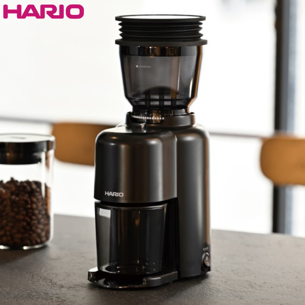 ハリオ EVCN-8-B V60電動コーヒーグラインダーコンパクトN コーヒーミル コニカル式 ハンドドリップ 極細挽き 中細挽き 粗挽き 静電気除去 エスプレッソ コーヒープレス 珈琲 HARIO（ラッピング不可）（.QL）