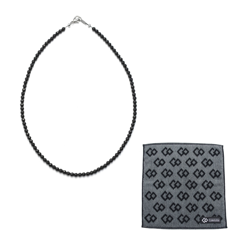コラントッテ ネックレス LUCE α Matte ブラック タオル付き ABARN01 サイズ選択 ColanTotte 磁気ネックレス ルーチェ アルファ マット 正規品（.QL）｜テンクール（.QL）