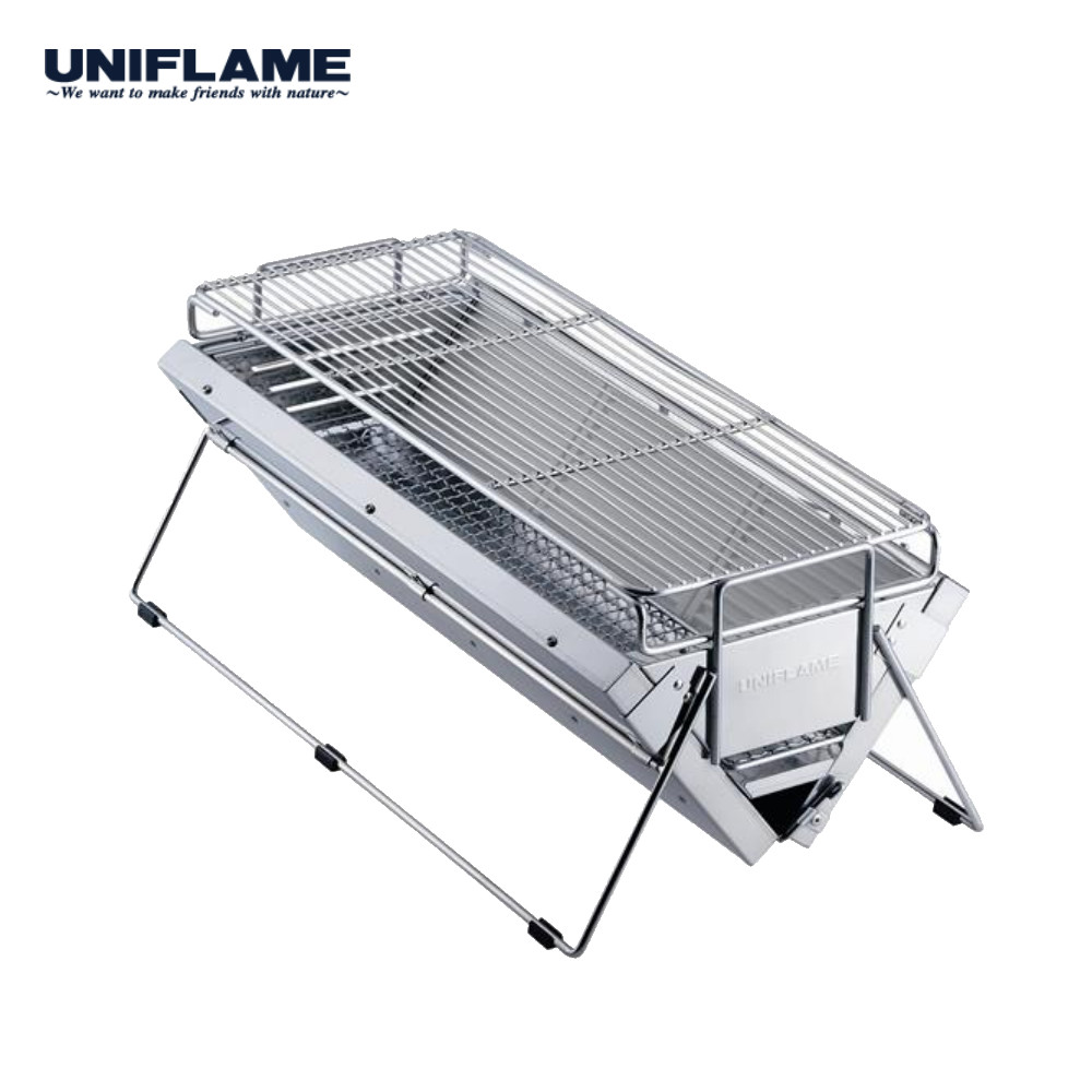 ユニフレーム 焚火台 BBQグリル ユニセラTG-III ロング 615416 キャンプ バーベキュー コンロ 焚き火 UNIFLAME(ラッピング不可)(.QL)|テンクール(.QL)