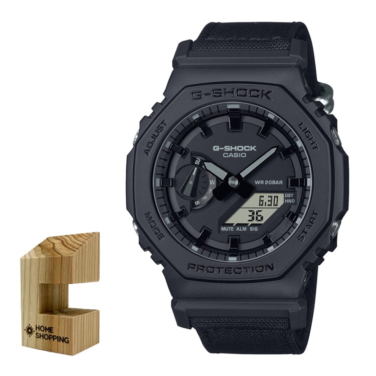 Casio G-Shock GA-2100BCE-1AJF – Utility Black Series, Orologio Uomo Con Cinturino In Resina Eco E Retroilluminazione LED