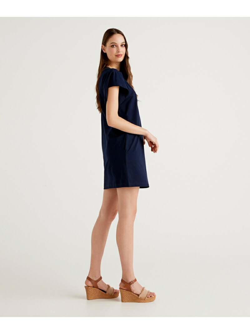 W スラッシュドネックワンピース Benetton United Colors Of Benetton ベネトン ユナイテッド カラーズ オブ ベネトン ワンピース 半袖ワンピース 送料無料 Rakuten Fashion Rvcconst Com