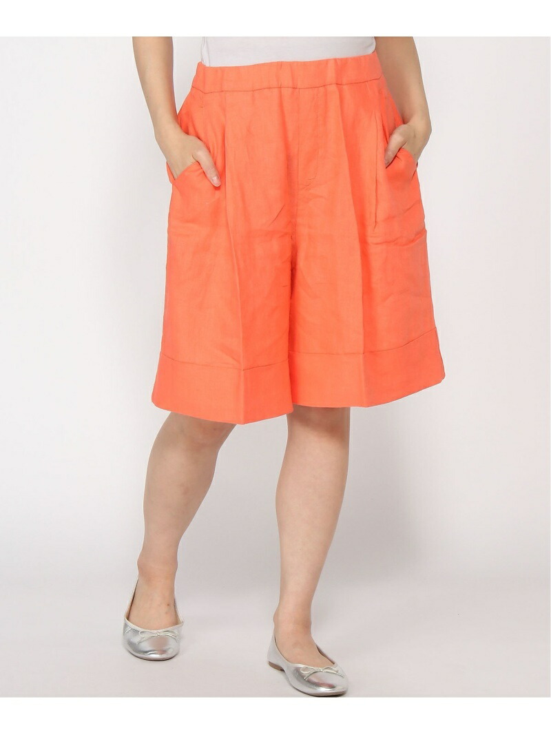 【楽天市場】【SALE／70%OFF】(W)リネン100%タックショートパンツ BENETTON (UNITED COLORS OF ...