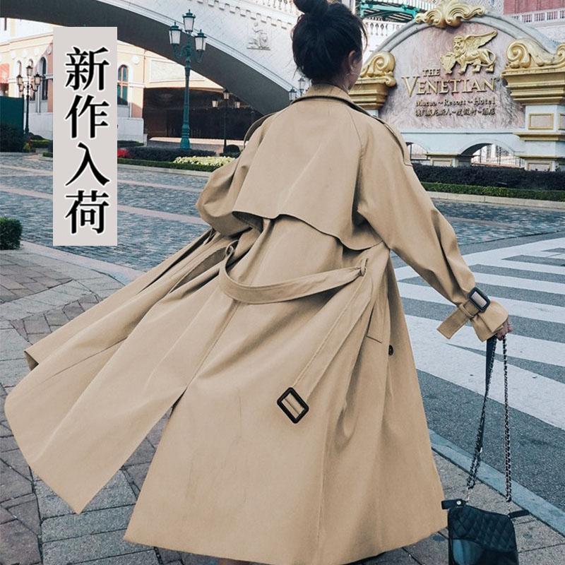 楽天市場】トレンチコート レディース 襟 ダブル ロング トレンチ
