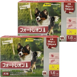 【動物用医薬品】 フォートレオン 1.6mL 8kg～16kg 1箱3ピペット ×2個セット