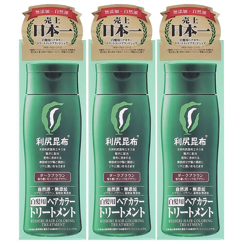 楽天市場】利尻ヘアカラートリートメント ダークブラウン 200g×3個セット : くすりの勉強堂＠最新健康情報