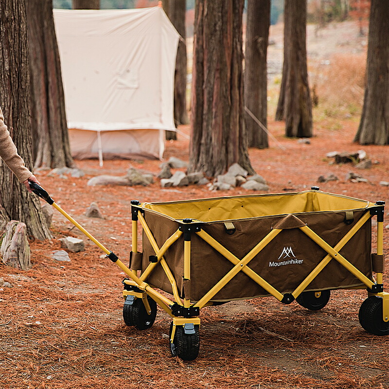 【送料無料予約品】ワイドホイールキャンプカートLサイズ【Mountainhikerシリーズ】ワゴンカートキャリーキャリーカート荷車キャリーワゴン省スペースおしゃれアウトドアキャンピングキャンプソロキャンプレジャーアウトドアグッズキャンプ用品