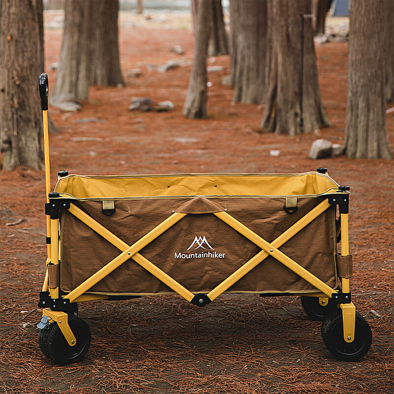 【送料無料予約品】ワイドホイールキャンプカートLサイズ【Mountainhikerシリーズ】ワゴンカートキャリーキャリーカート荷車キャリーワゴン省スペースおしゃれアウトドアキャンピングキャンプソロキャンプレジャーアウトドアグッズキャンプ用品