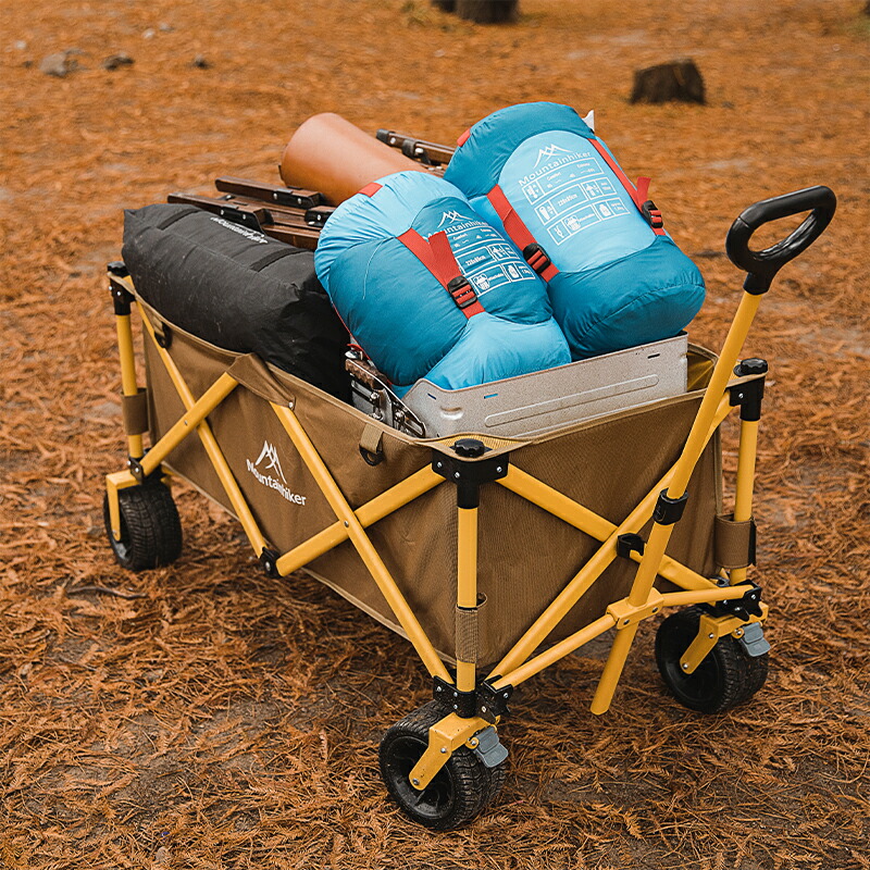 【送料無料予約品】ワイドホイールキャンプカートLサイズ【Mountainhikerシリーズ】ワゴンカートキャリーキャリーカート荷車キャリーワゴン省スペースおしゃれアウトドアキャンピングキャンプソロキャンプレジャーアウトドアグッズキャンプ用品