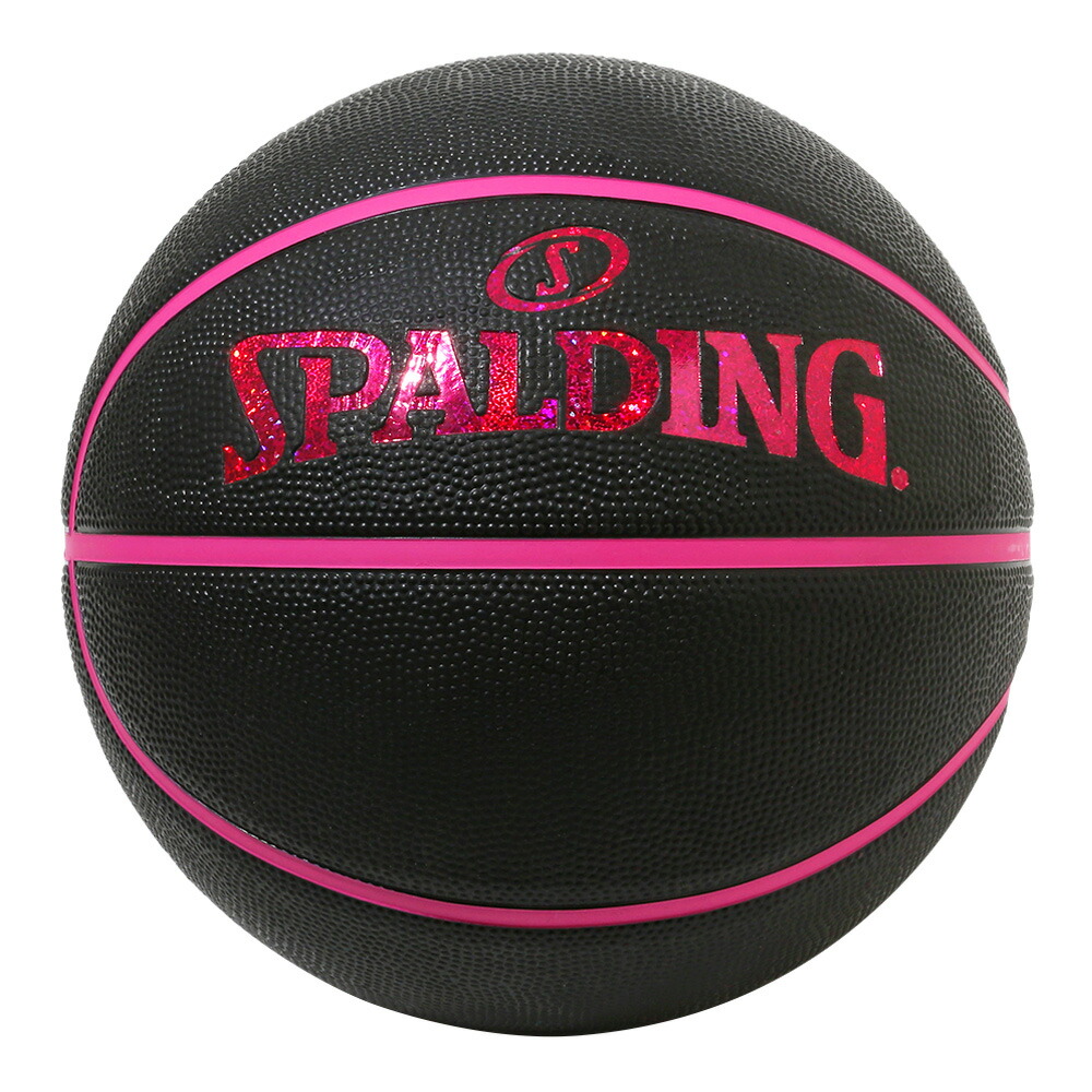 ホログラム ブラック×ピンク 5号球 84-526J 正規品 SPALDING スポルディング バスケットボール バスケ NBA 5号 ラバー ゴム  屋外 外用 屋内 室内 ブランド品専門の