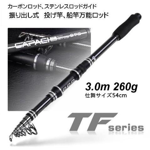 楽天市場】投げ竿 釣り竿 海釣り3m 振出 コンパクトロッド 船竿 携帯