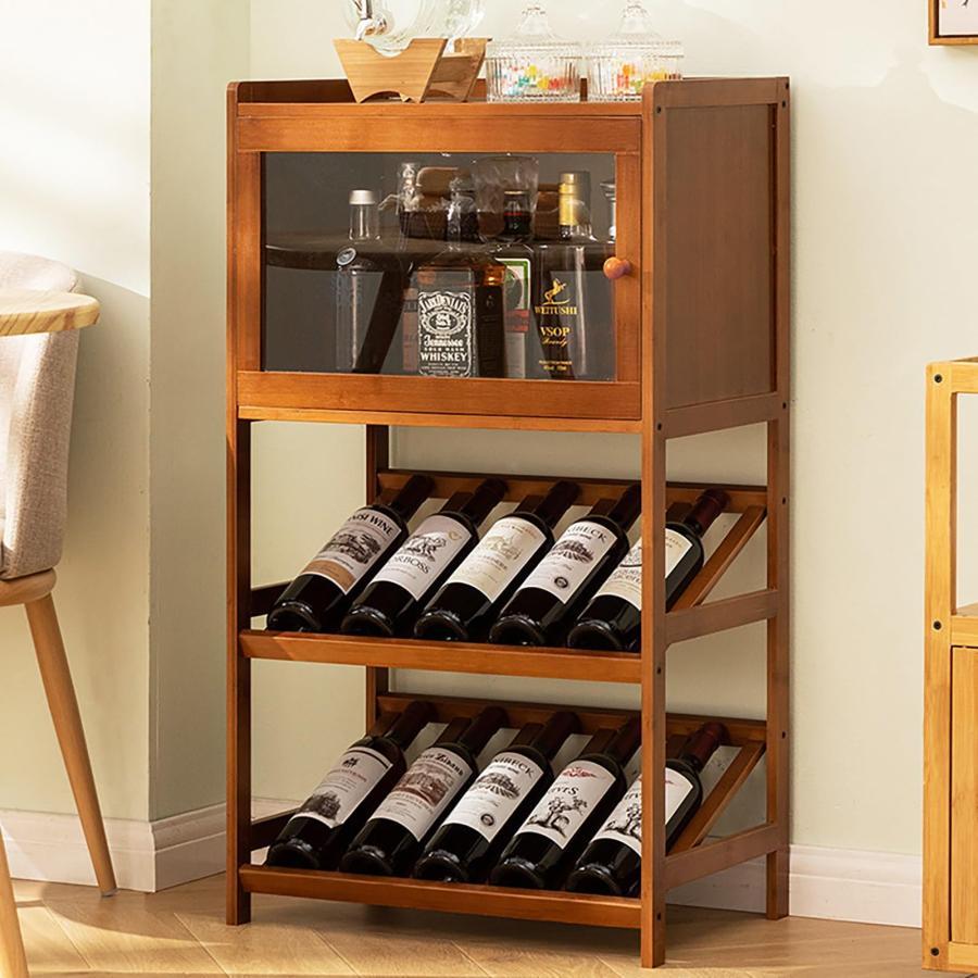［木製］ウィスキー 棚 大静電容量 酒仕合わせ ブドウ酒/ウィスキー/日本酒納める 見せびらかす お酒棚 精神的な統合飾り気の無い 省間隔文字 開けはなし仕合わせ