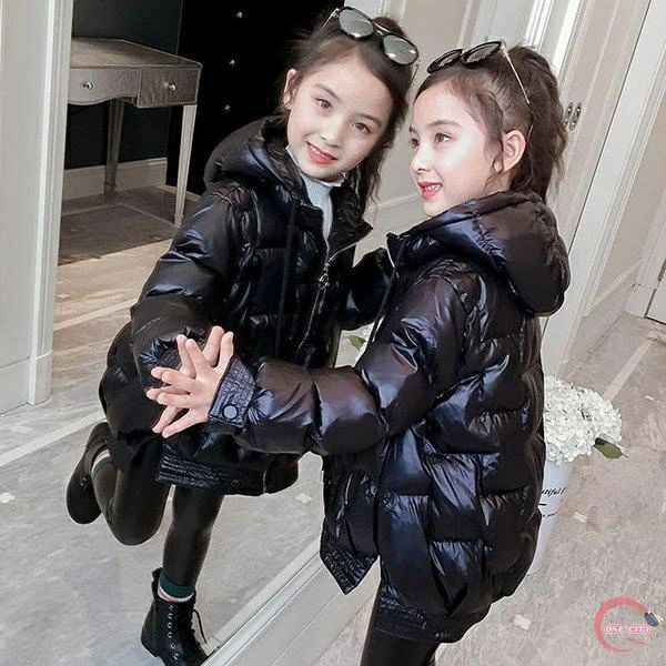 中綿コート キッズ 女の子 子供服 冬 厚手 アウター ダウン風コート キッズコート 中綿ジャケット パーカー フード付き