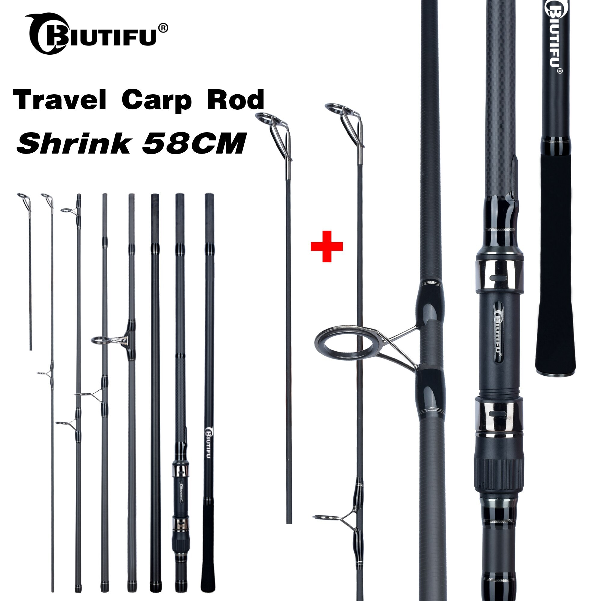 BIUTIFU 2 足懸かり鯉釣り竿 3.5 重量ポンド 7 一部分 4.2/3.6/3.0 米突 30 トンカーボンファイバー旅する投げ 60-150 メートルショアキャスティングスピニングポール
