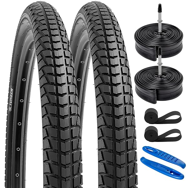2本セット,27.5 1.95 タイヤ,27.5x1.95 53-584 自転車タイヤ + チューブ 仏式バルブ48mm+リムテープ+ タ｜BENS ROOTS