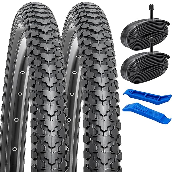 2本セット,26 2.125 タイヤ,26x2.125 57-559 自転車タイヤ+チューブ米式バルブ32mm+タイヤレバー,適用