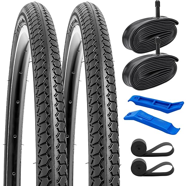 2本セット,27 1 3/8 タイヤ,27x1 3/8 37-630 自転車タイヤ + 27x1 1/4-1 3/8 チューブ 肉厚 米式バルブ32mm
