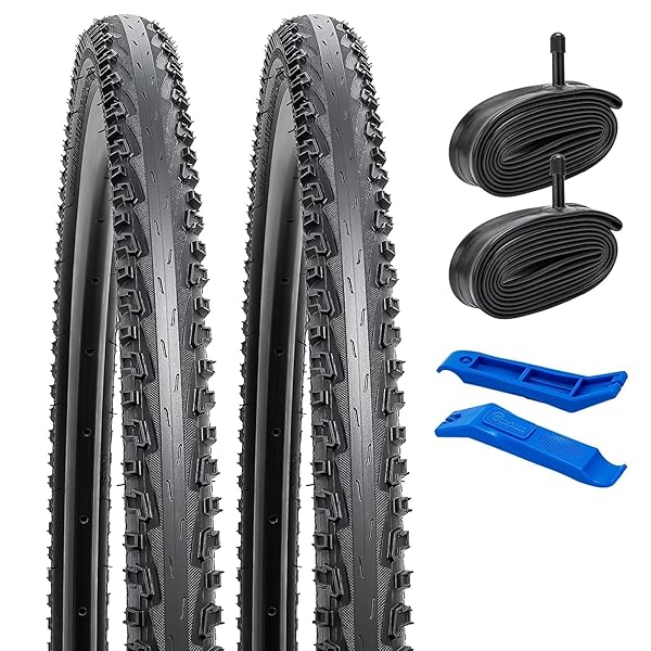 2本セット,26 1.75 タイヤ,26x1.75 47-559 自転車タイヤ + チューブ 肉厚 米式バルブ32mm+タイヤレバ