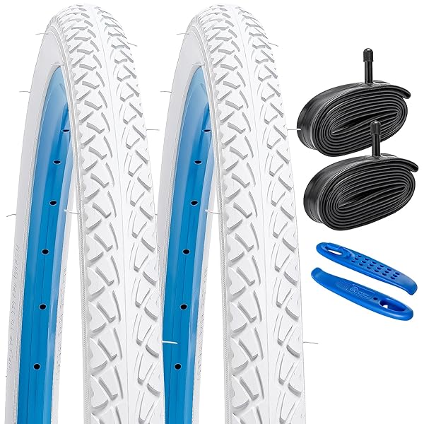 2本セット,26 2.10 タイヤ ホワイト,26x2.10 54-559 自転車タイヤ カラー + チューブ 米式バルブ32mm +|BENS ROOTS
